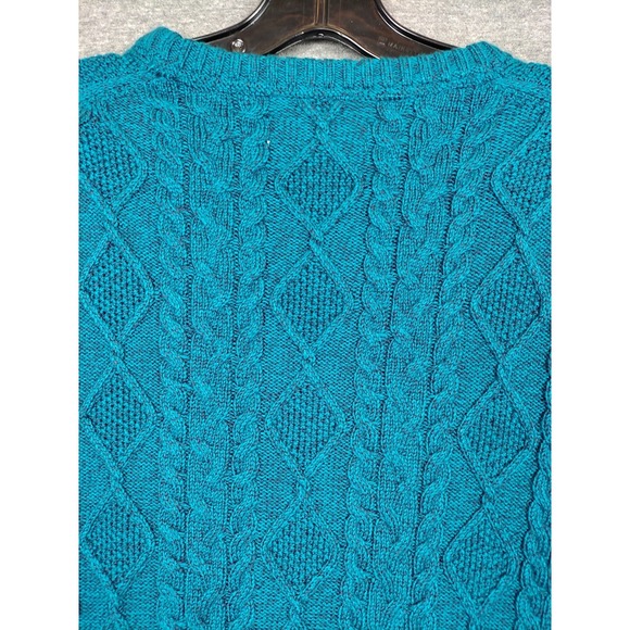 Goodthreads Mens Sweater XL Tall Blue Cable Knit 3D Pullover Heavyweight Stretch - Picture 9 of 9
